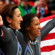 Silver medalists Elana Meyers and Lauryn Williams of the U.S. team 1 pose during the Women's Bobsleigh on day 12 of the Sochi 2014 Winter Olympics at Sliding Center Sanki in Sochi, Russia, Feb. 19, 2014.
Alex Livesey/Getty Images